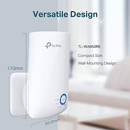 TP-Link TL-WA850RE N300 Universal Range Extender, Broadband/Wi-Fi Extender, Wi-Fi Booster/Hotspot with 1 Ethernet Port, Plug and Play, Built-in Access Point Mode, UK Plug WP Smart Home
