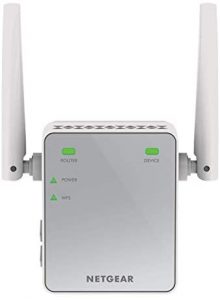 NETGEAR Wi-Fi Range Extender EX2700 - Coverage up to 600 sq.ft. and 10 devices with N300 Wireless Signal Booster and Repeater (up to 300Mbps speed), and Compact Wall Plug Design with UK Plug