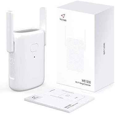 Victure 1200Mbps WiFi Booster WiFi Range Extender Repeater 2.4GHz 5Ghz ,WPS&One-Click Setting, Fast Ethernet Port, AP Mode to Provide a Stable Network for Online Working WP Smart Home