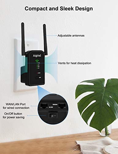 WiFi Booster Range Extender 300Mbps Internet Booster WiFi Blast Multifunction Router/AP/Repeater (2 * 10/100Mbps ethernet Port, WPS Button, Antennas High Gain, 802.11b/g/n, works with all router) WP Smart Home