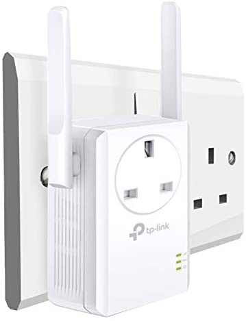TP-Link TL-WA860RE N300 Universal Range Extender with Extra Power Outlet, Broadband/Wi-Fi Extender, Wi-Fi Booster/Hotspot with 1 Ethernet Port and 2 External Antennas, Plug and Play, UK Plug WP Smart Home