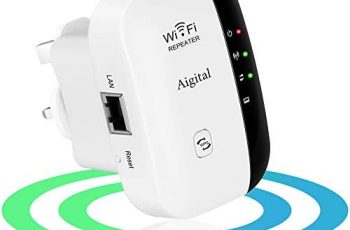 Aigital WiFi Booster Range Extender Mini 300Mbps Repeater for Home Office Internet Signal Enhancer Build in Access Point Mode with Fast Ethernet Port/WPS, Support Sky, Virgin and Any Other Routers