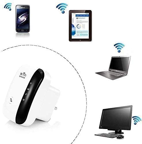 Super Boost WiFi Range Extender, WiFi Repeater Up to 300 Mbps, Signal Booster 2.4G Network with Integrated Antennas LAN Port, Wireless Router Signal Booster Amplifier Supports Repeater/AP WP Smart Home