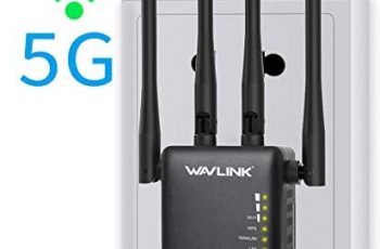 WAVLINK Wifi Booster, Wifi Range Extender Dual Band 5GHz + 2.4GHz 1200Mbps,Wi-Fi Repeater Wireless Signla Router/Access Point and Compact Wall Plug Design with UK Plug