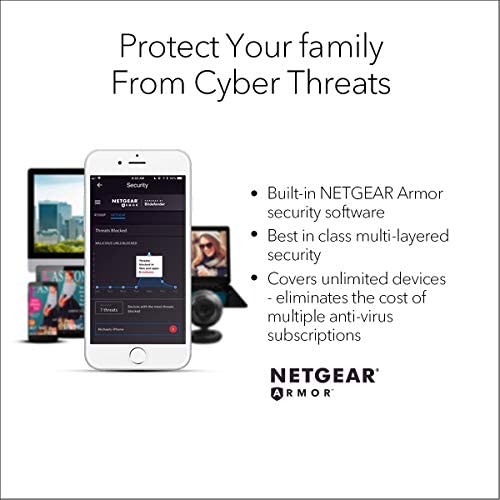 NETGEAR Nighthawk X6S Smart Wifi Router (R8000P) - AC4000 Tri-Band Wireless Broadband Speed (up to 4000 Mbps) | Up to 3500 sq ft Coverage & 55 Devices | 4 x 1G Ethernet and 2 USB Ports WP Smart Home