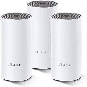 TP-Link Deco E4 Whole Home Mesh Wi-Fi System, Seamless and Speedy (AC1200) for Large Home, Work with Amazon Echo/Alexa, Router and WiFi Booster Replacement, Parent Control, Pack of 3