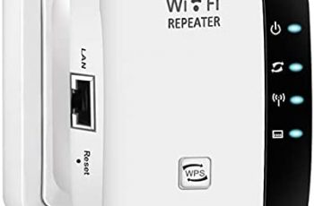 WiFi Range Extender, WiFi Signal Booster up to 300Mbps, 2.4G High Speed Wireless WiFi Repeater with Integrated Antennas Ethernet Port, Support AP/Repeater Mode and WPS Function, Easy to Install
