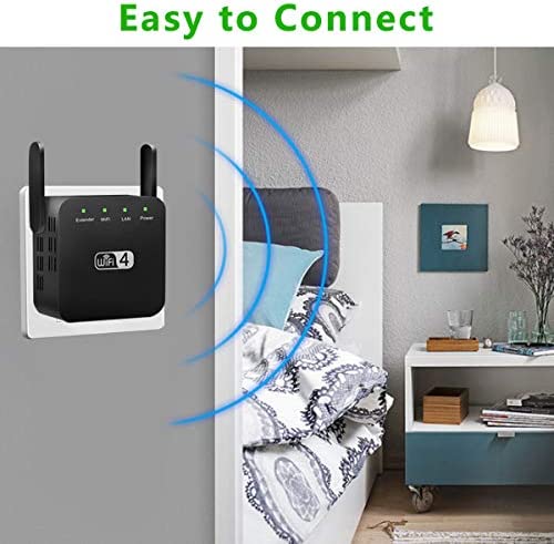 RBNANA WiFi Range Extender, 300Mbps WiFi Extender Booster, 2.4GHz WiFi Repeater Wireless Signal Booster, Wi-Fi Bridge, Easy to Set Up, UK Plug WP Smart Home