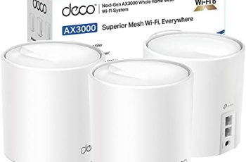 TP-Link Deco X60 AX3000 Whole Home Mesh Wi-Fi 6 System, Up to 7,000 Sq ft Coverage, 1 GHz Quad-Core CPU, Compatible with Amazon Alexa, HomeCare Antivirus and Parental Controls, Pack of 3