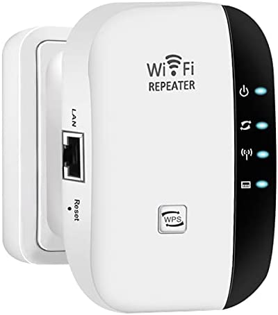 WiFi Range Extender, WiFi Signal Booster up to 300Mbps, 2.4G High Speed Wireless WiFi Repeater with Integrated Antennas Ethernet Port, Support AP/Repeater Mode and WPS Function, Easy to Install WP Smart Home