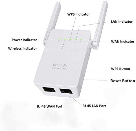 Casiz wifi booster, Wifi Repeater Wireless Range Extender Amplifier Wireless 300Mbps Mini Signal Booster for High Speed Long Range Optimal WiFi Performance WP Smart Home