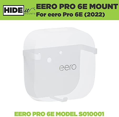 HIDEit Mounts EPro 6E Wall Mount for Eero Pro 6E Mesh Wi-Fi Router - American Company - Steel Wall Mount Compatible with Eero Pro 6E - Not Compatible with Eero Pro or Eero Pro 6 WP Smart Home