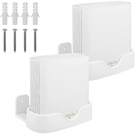 OkeMeeo Wall Mount for ASUS ZenWiFi XD6, Space-Saving Bracket for ASUS XD6 (AX5400) Whole Home WiFi Mesh System (ABS, 2 Pack) WP Smart Home